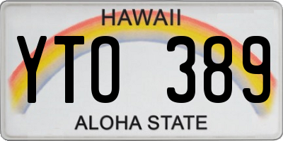 HI license plate YTO389