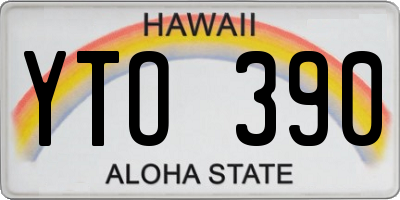HI license plate YTO390