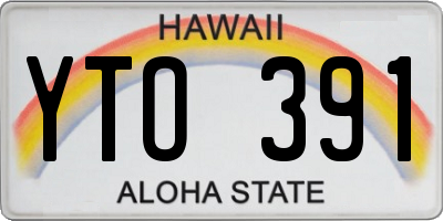 HI license plate YTO391