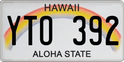 HI license plate YTO392