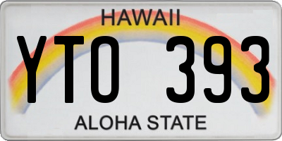 HI license plate YTO393