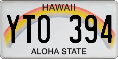 HI license plate YTO394