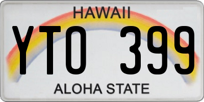 HI license plate YTO399