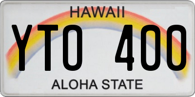 HI license plate YTO400