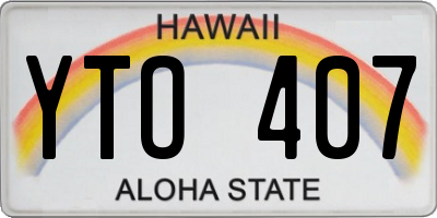 HI license plate YTO407