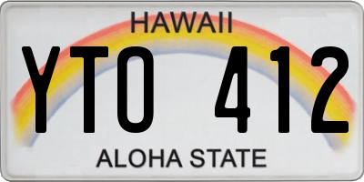 HI license plate YTO412