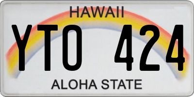 HI license plate YTO424