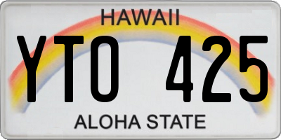 HI license plate YTO425