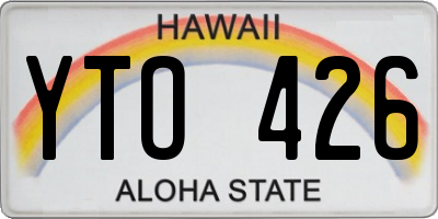 HI license plate YTO426