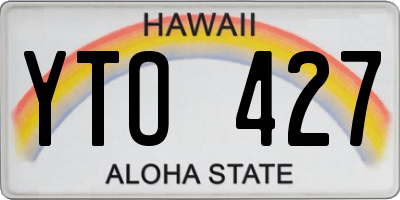 HI license plate YTO427