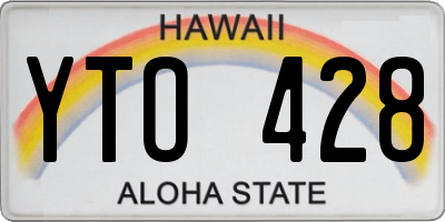 HI license plate YTO428