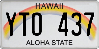HI license plate YTO437