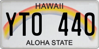 HI license plate YTO440