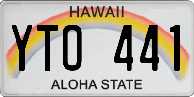 HI license plate YTO441
