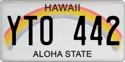 HI license plate YTO442
