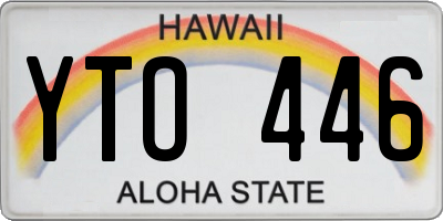 HI license plate YTO446