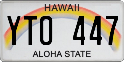 HI license plate YTO447