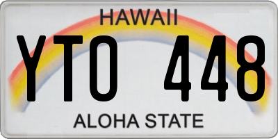 HI license plate YTO448