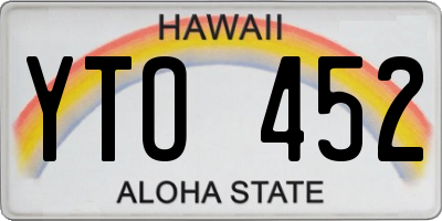 HI license plate YTO452