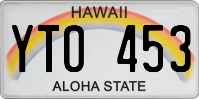 HI license plate YTO453