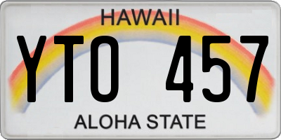 HI license plate YTO457