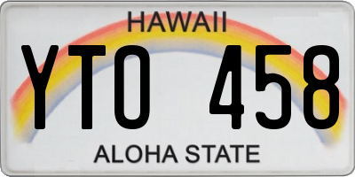 HI license plate YTO458