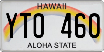 HI license plate YTO460