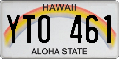 HI license plate YTO461