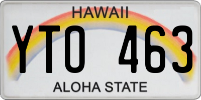 HI license plate YTO463