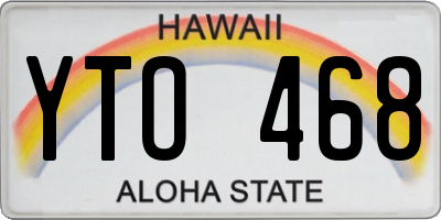 HI license plate YTO468