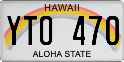 HI license plate YTO470