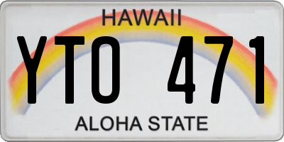 HI license plate YTO471