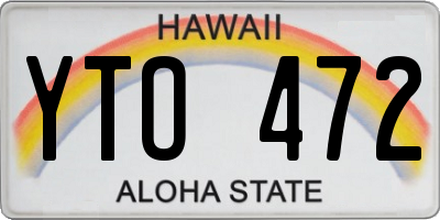 HI license plate YTO472