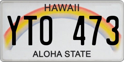 HI license plate YTO473