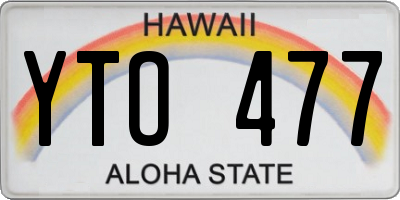 HI license plate YTO477