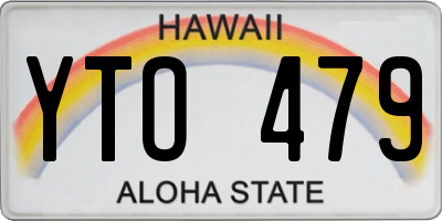 HI license plate YTO479