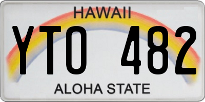 HI license plate YTO482