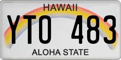 HI license plate YTO483