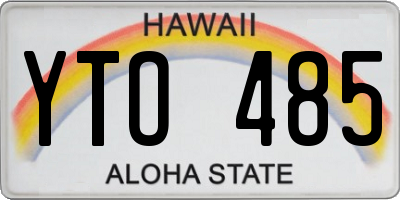 HI license plate YTO485