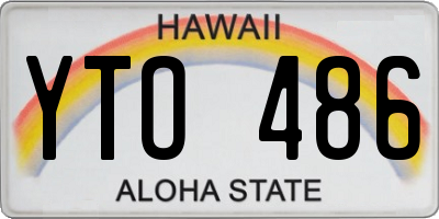 HI license plate YTO486