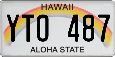 HI license plate YTO487