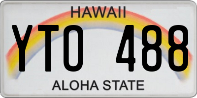 HI license plate YTO488