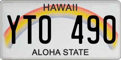 HI license plate YTO490