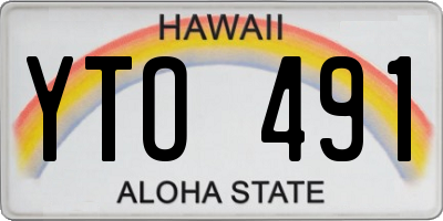HI license plate YTO491