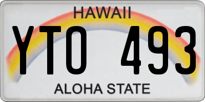 HI license plate YTO493