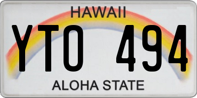 HI license plate YTO494