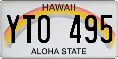 HI license plate YTO495