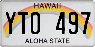 HI license plate YTO497