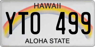 HI license plate YTO499