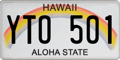 HI license plate YTO501
